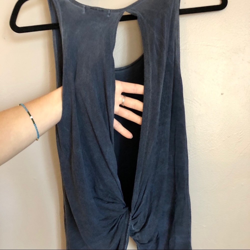 Open Back Blue Tank - Picture 4 of 4
